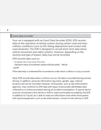toyota passo 2017-2018 owners manual in english